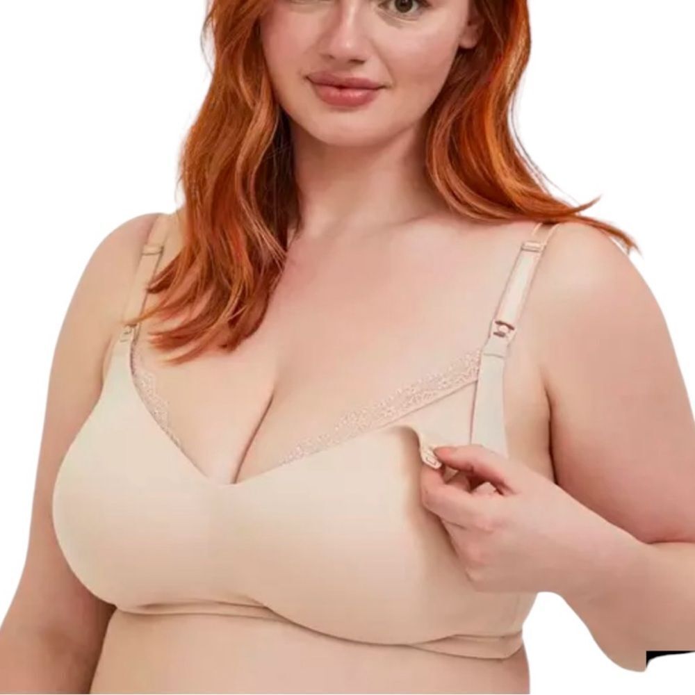 Torrid Dream Wire-Free Nursing Bra Nude size 46C